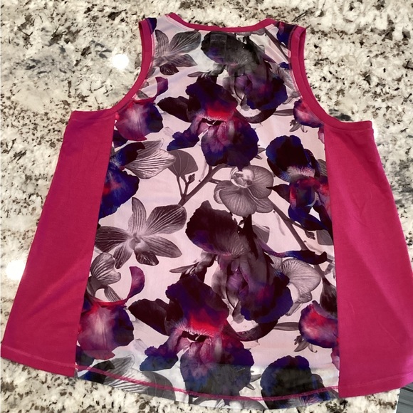 Pbx Pro, XL, Pink & Floral Tank Top - Picture 2 of 3